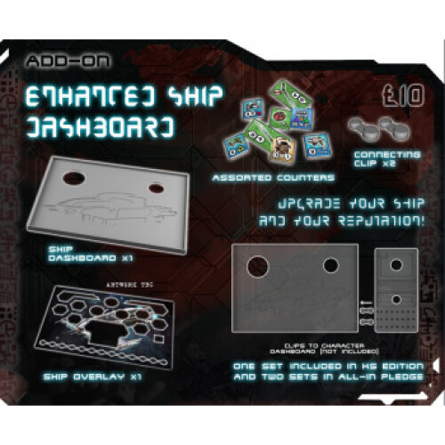 Core Space Enhanced Ship Dashboard - Battle Systems Cooperative/Solo SciFi Dungeon Crawler brdspel