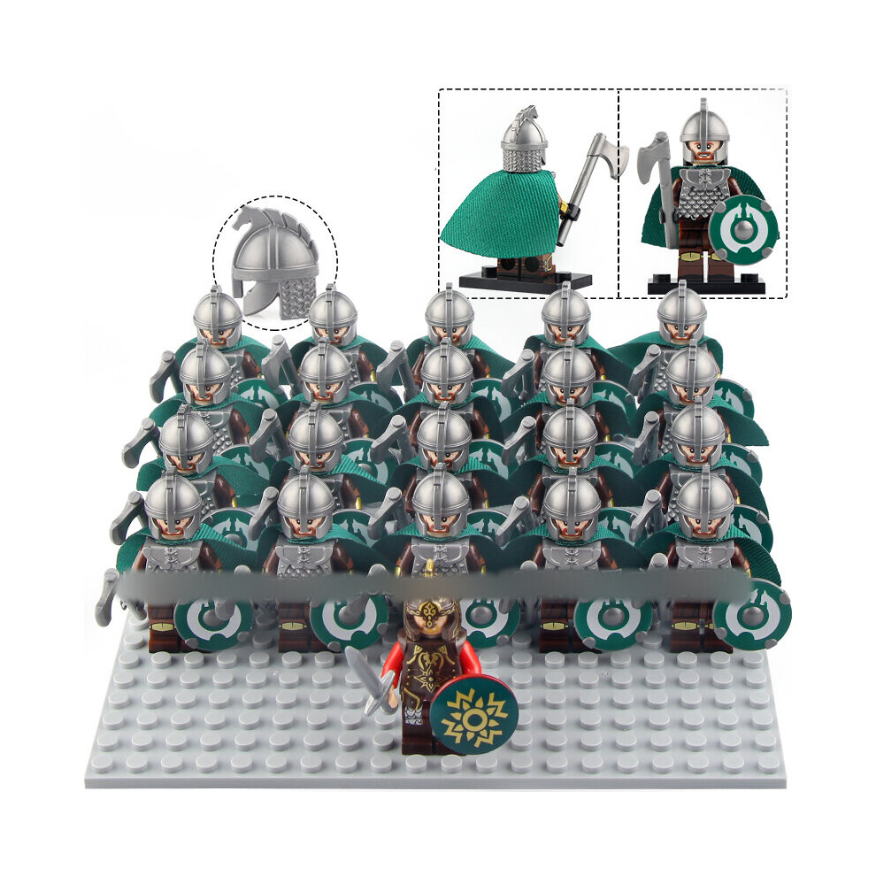 (Rohan Axe Shield) Lord of the Rings Dewarf Gondor Rohan Minifigures