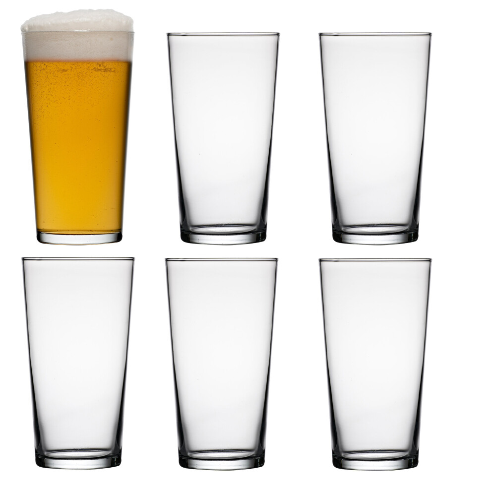 6x Luminarc 660ml Beer Glass Large Tumblers Pub Bar Glasses Spirit Glassware