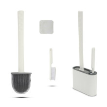 (Dark gray) Silicone Toilet Brushes with Toilet Brush Holder