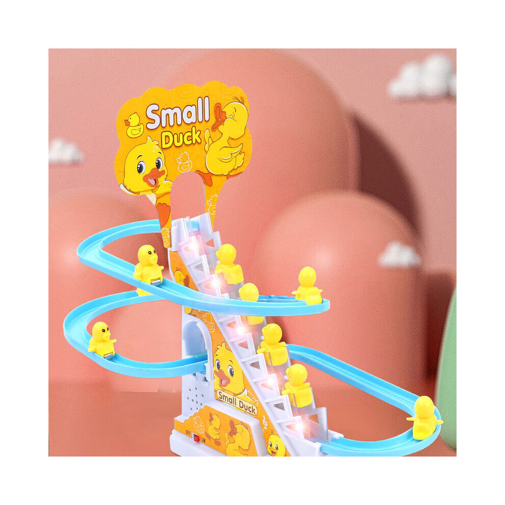 Sound Climbing Electric Track Music Duck Slide Stall Toys Light/Yellow