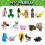 16Pcs Minecraft Blocks Figures Fit Building Characters Mini My Series 1