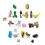 16Pcs Minecraft Blocks Figures Fit Building Characters Mini My Series 7
