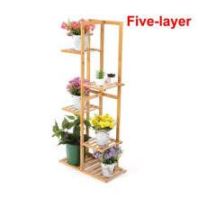 5TIER LADDER SHELF WOOD FLOWER RACK CORNER STORAGE UNIT PLANT STAND DISPLAY