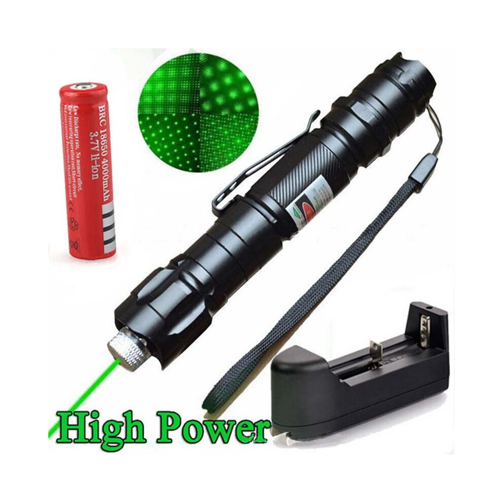 532nm 303 Laser Pointer Pen Rechargeable Visible Beam Light Compact