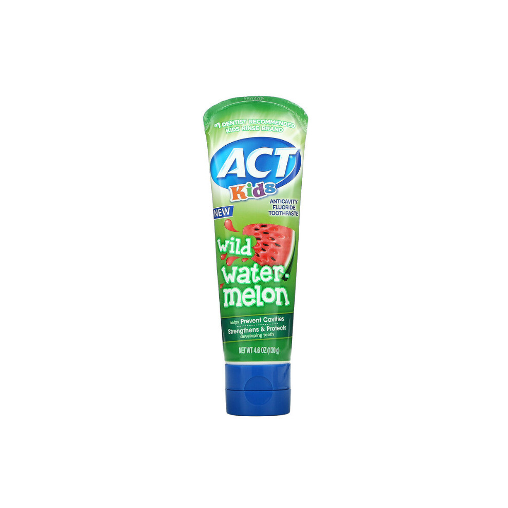 Act, Kids, Anticavity Fluoride Toothpaste, Wild Watermelon, 130g