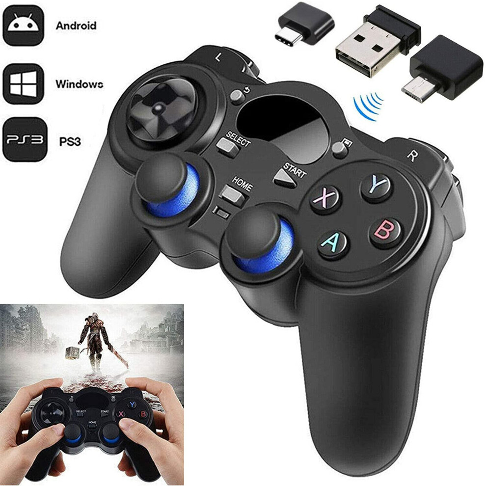 USB Wireless Gaming Controller Gamepad for PC(Windows XP/7/8/10)& PS3 & Android