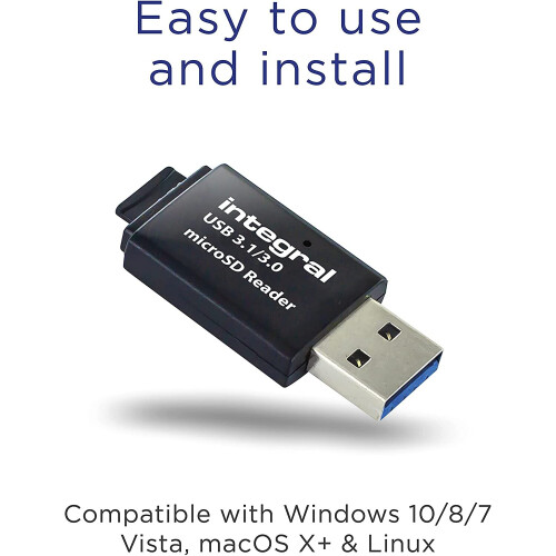 Integral Micro SD Card Reader, USB 3.1 USB 3.0, for micro SD, microSDHC, microSDXC Memory Cards, USB3.0 Memory Card Adapter 2