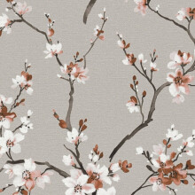 AS Creation Desert Lodge Oriental Blossom Grey Wallpaper 38520-4