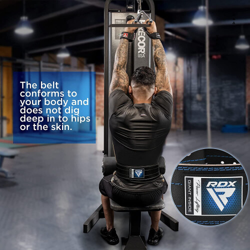(Blue, Small) RDX Weight Lifting Belt Powerlifting, 6mm 2
