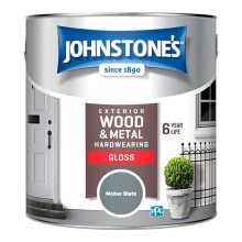 Johnstones Exterior Wood & Metal Hardwearing Gloss Paint 2.5l Mohar Slate