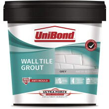 UniBond Ultra Force Wall Tile Grout, Waterproof Grout for Tiling, Grout for All Rooms and Mould Resistant, Porcelain, Mosaic and Ceramic Suitable Grou