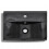 VidaXL vidaXL Ceramic Bathroom Sink Basin Faucet/Overflow Hole Black Rectangular Bath 5