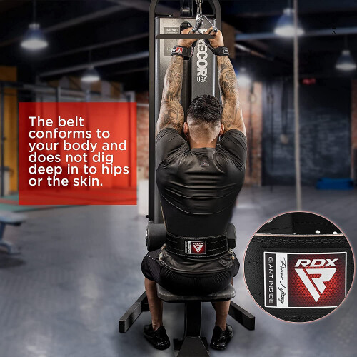 (Black, Small) RDX Weight Lifting Belt Powerlifting, 6mm 1