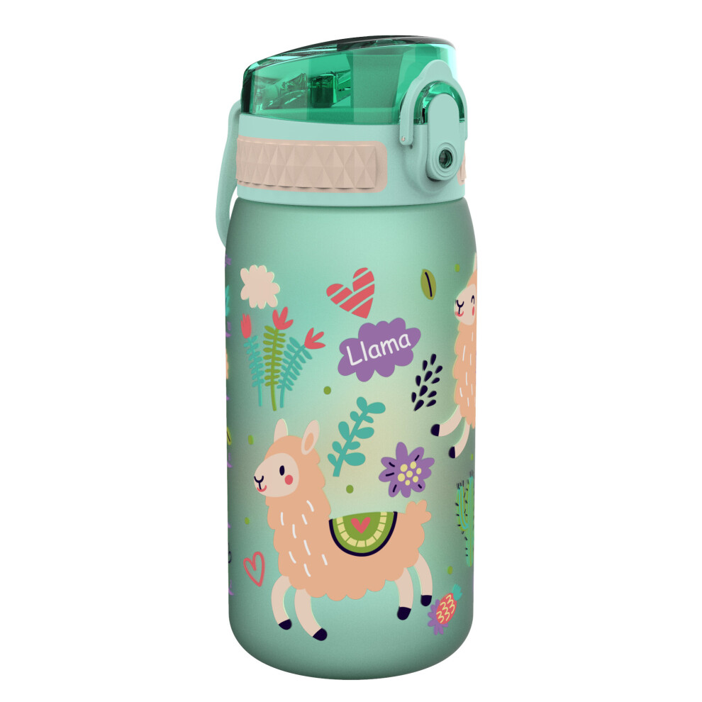 Ion8 Leak Proof Kids' Water Bottle, BPA Free, Llamas, 350ml