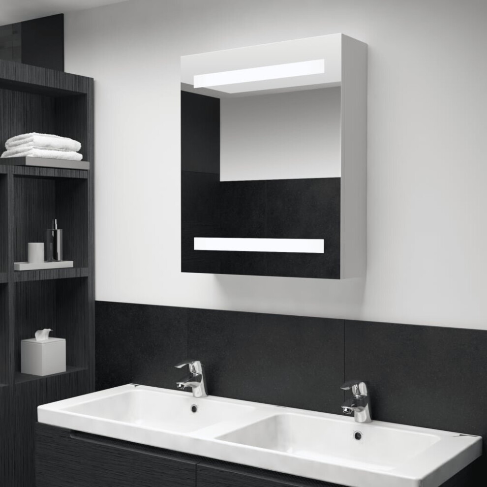 Vidaxl Led Bathroom Mirror 50X13.5x60cm Wall Light Vanity Mirror Wall Cabinet