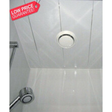 4 x White Gloss Silver 1 Strip 250mm x 2.7m x 5mm PVC Wet Wall Panels