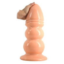 (Flesh) 33Cm 13Inch Oversized Faak Dildo Dong Rubber Sex Toy 12.6Cm Thick Butt Plug