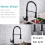 Black Kitchen Taps Kitchen Sink Mixer tap with Solid Brass Commercial Single Handle 3