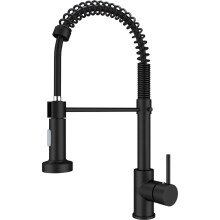 Black Kitchen Taps Kitchen Sink Mixer tap with Solid Brass Commercial Single Handle