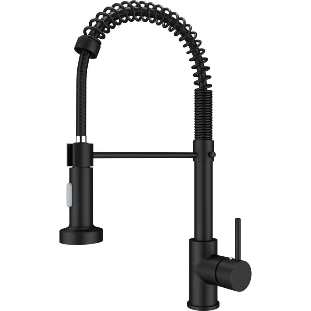 Black Kitchen Taps Kitchen Sink Mixer tap with Solid Brass Commercial Single Handle
