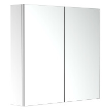 HOMCOM Bathroom Cabinet W/ Double Door Wall Mounted Mirror