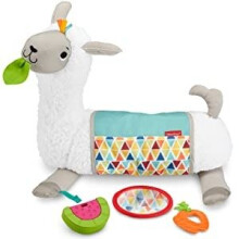 Fisher-Price Juguete para Bebés Llama Tummy Time con Espejo, Mordedor y Sonajero para Nuevos Nacidos