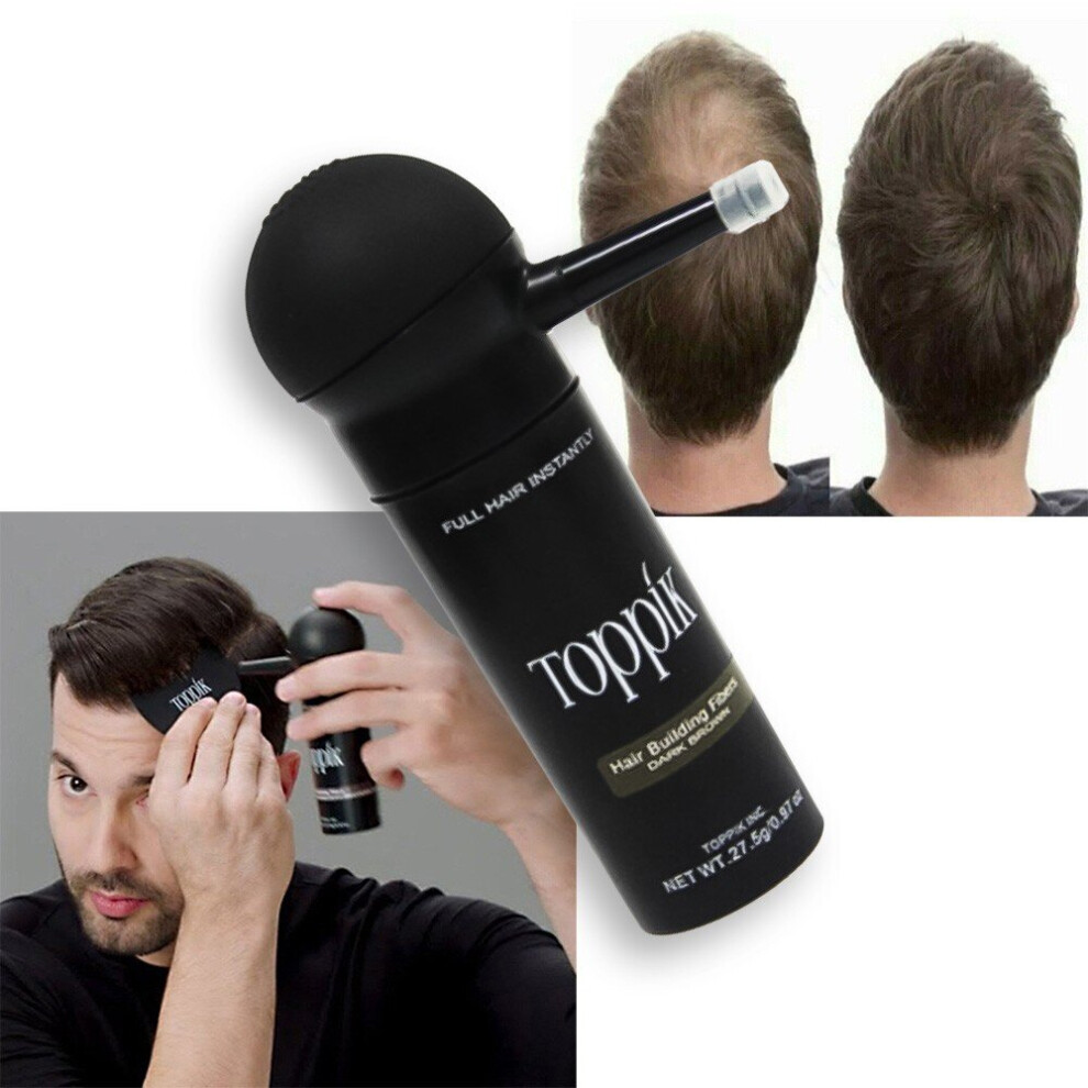 Toppik Dark/Brown ( Brown) Hair Building Fibers And Spray Applicator 27.5G