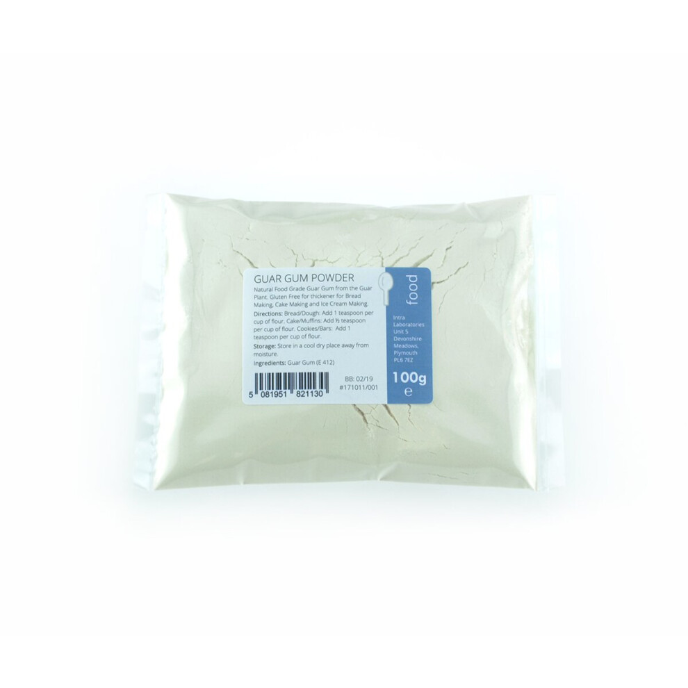 Intralabs Guar Gum - Highest Quality Food Grade Fine Powder 100G
