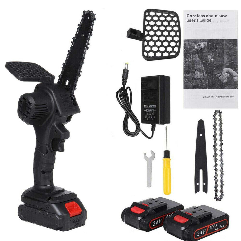 6" Electric Cordless Chainsaw Woodworking Pruning Cutter for 2Pcs Makita Battery-image-OPC-P8RNN5V-NEW