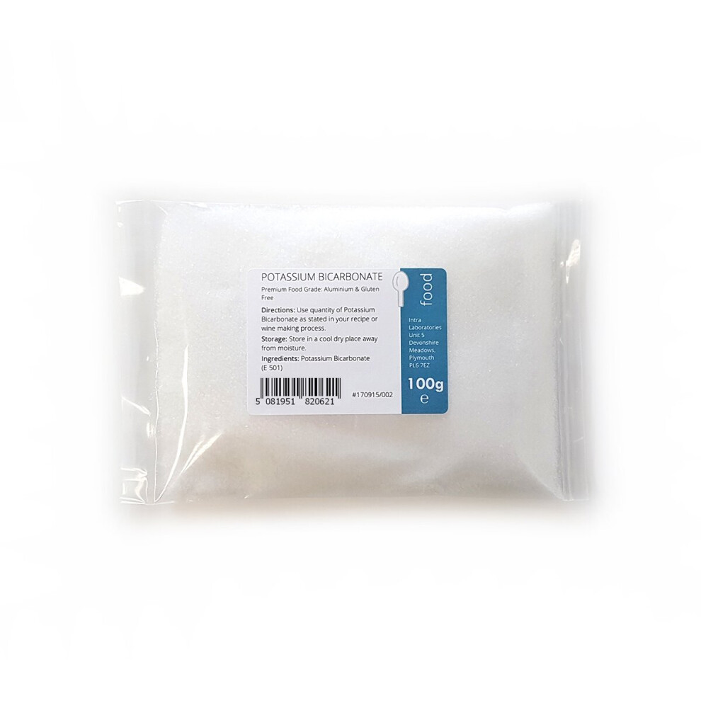 100g - POTASSIUM BICARBONATE - Highest Quality Food Grade