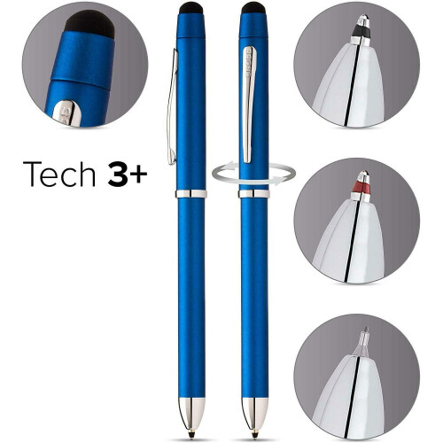 CROSS Tech3+ Metallic Blue Multi-Function Ballpoint w/ Stylus Gift Box 1