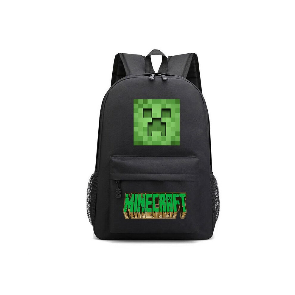 (Black) Minecraft Backpack For Teenagers Kids Boys Children Student School Bags Unisex