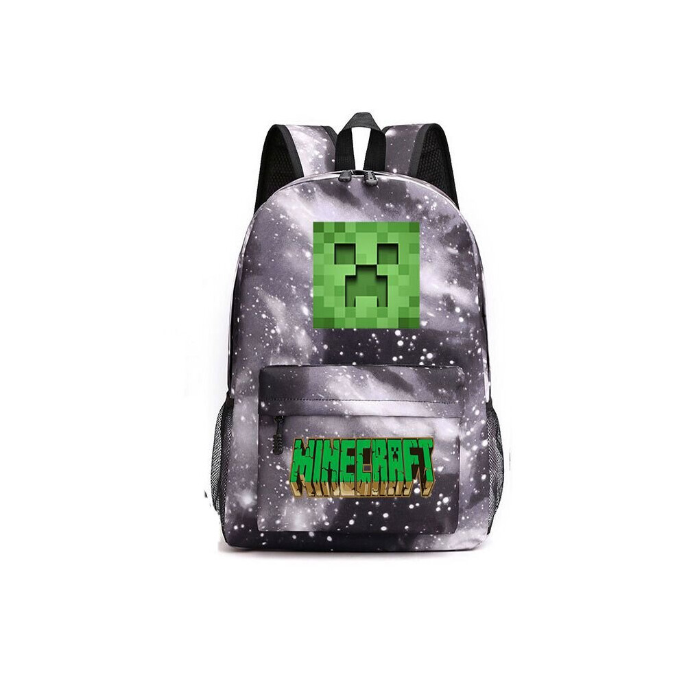 (Starry Sky Black) Minecraft Backpack For Teenagers Kids Boys Children Student School Bags Unisex
