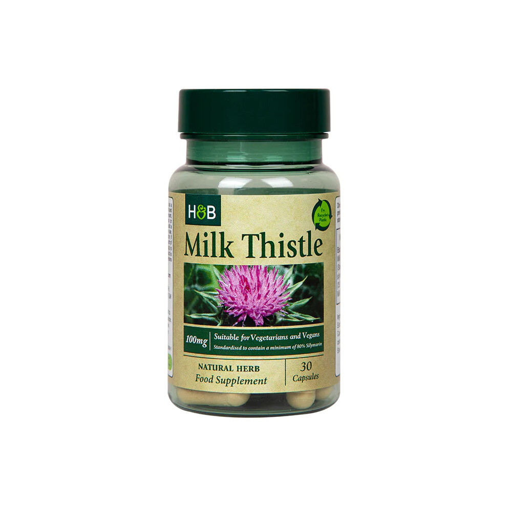 Holland & Barrett White Milk Thistle 100Mg 30 Capsules