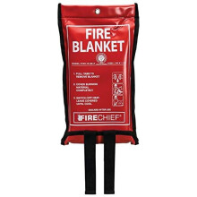 Firechief Kitemarked Budget Fire Blanket | Small Fire Blanket (1m x 1m) | Suited For Use Around The Home (Kitchen, Office, Garage)