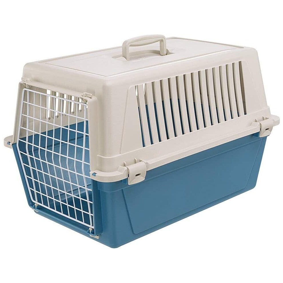 Ferplast Rigid Carrier for Small-Sized Dogs and Cats Atlas 30 EL, Pet Transport Box, Sturdy Plastic, Plastic-coated Steel Door, Ventilation Grills, 40