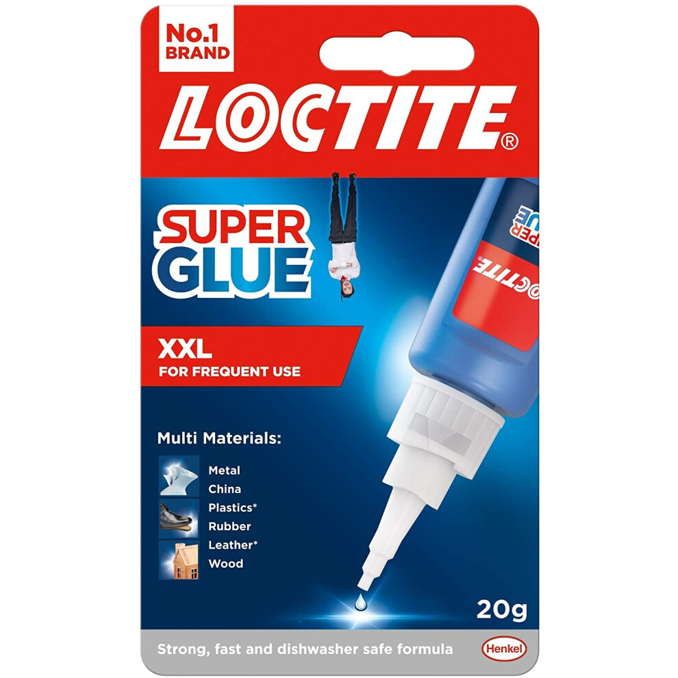 Loctite 2378772 Super Glue, All Purpose Adhesive for Repairs, Super Strong Clear Glue for Various Materials, Superglue for Precise Repairs, 1 x 20 g