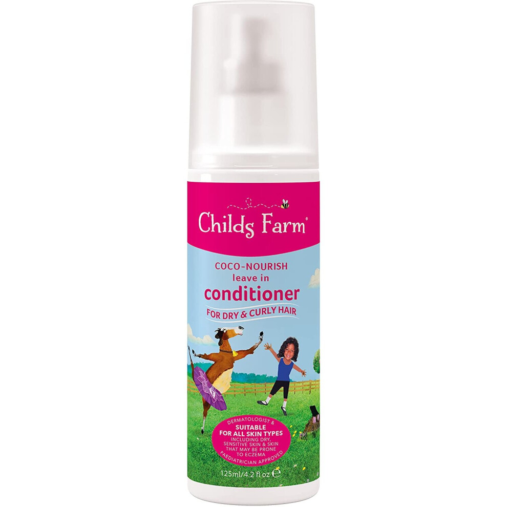 Childs Farm - Coco-Nourish Leave In Conditioner for Dry, Curly & Coily Hair, Detangles, Sensitive Scalp & Skin, 125ml