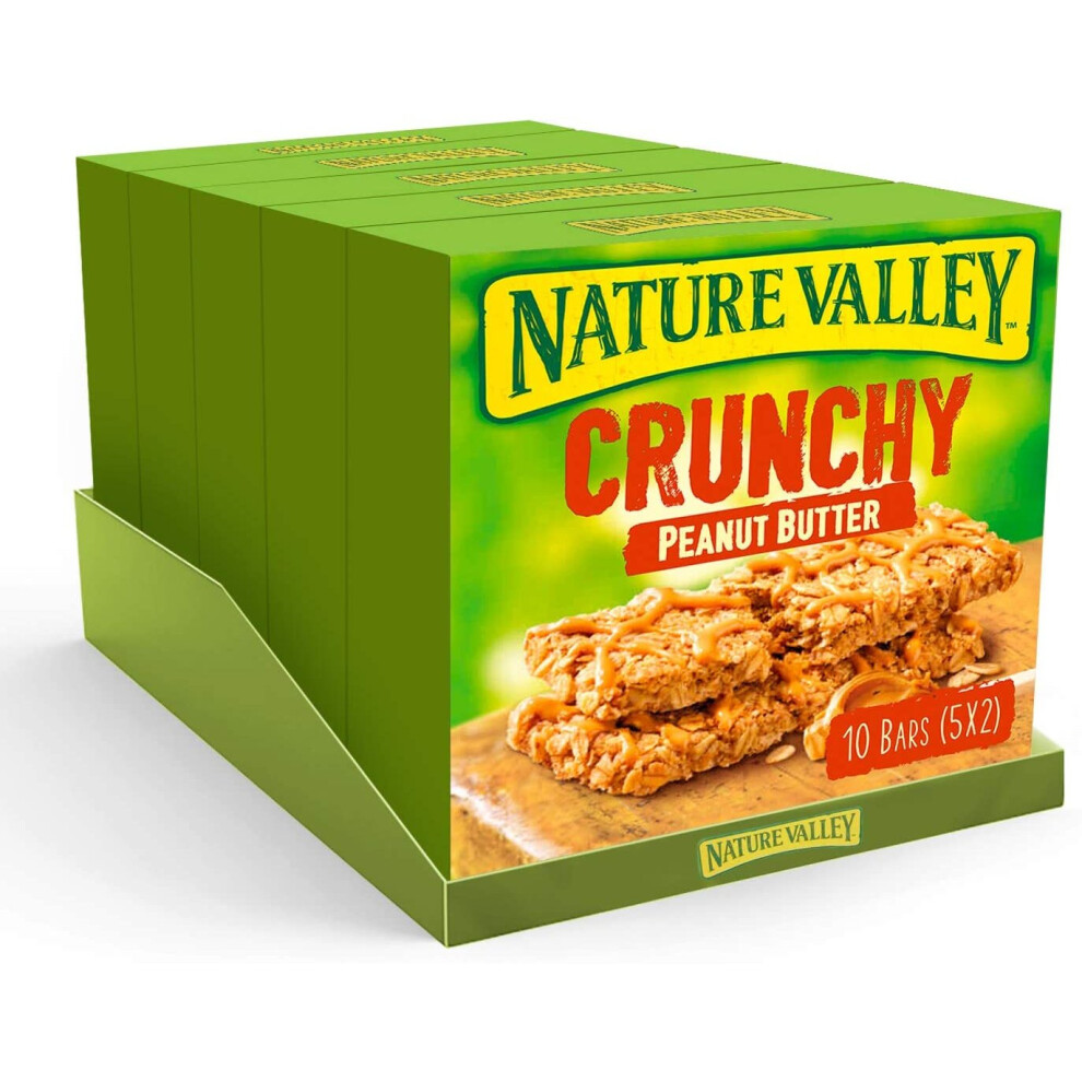 Nature Valley Crunchy Peanut Butter Cereal Bars 5 x 42g (Pack of 5, total 25 Bars)