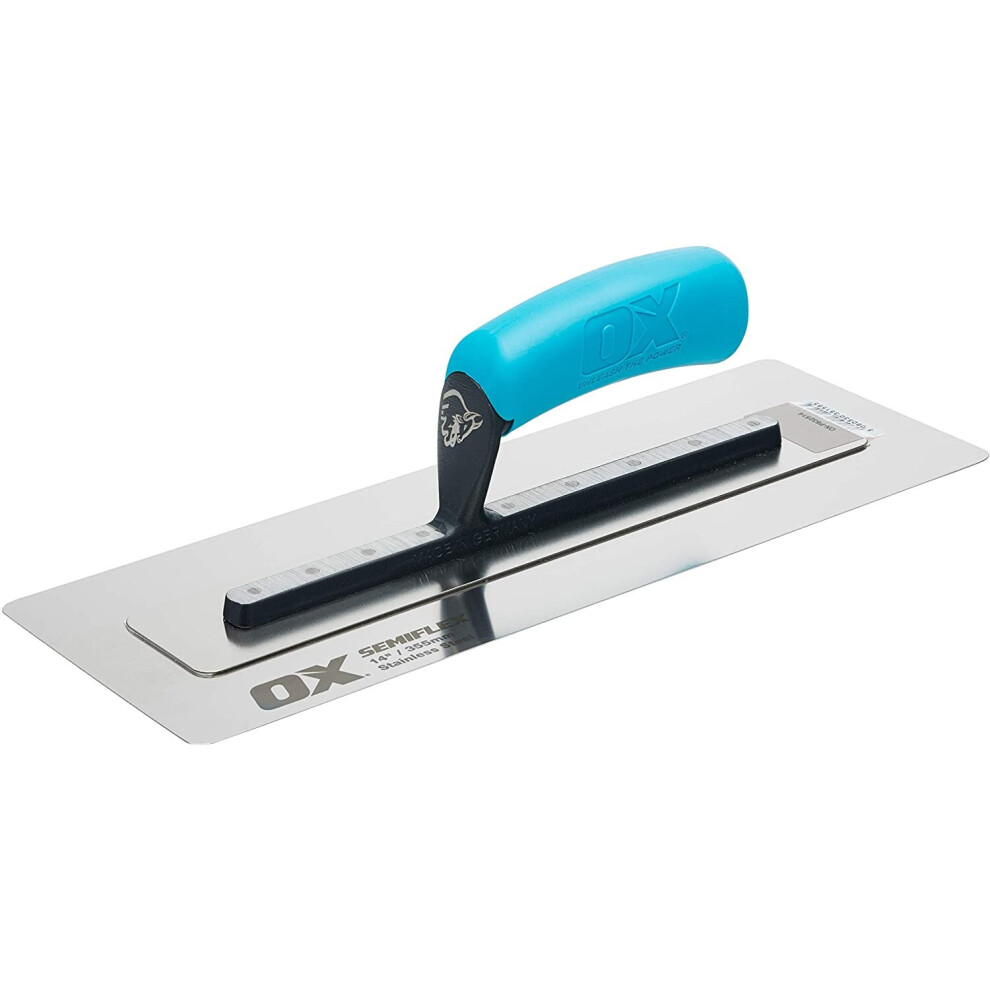 Ox Group Uk Ox Tools Ox-P532514 Ox Pro Semi Flex Stainless Steel Trowel 14In / 355 X 125 Mm Ea - Image 4