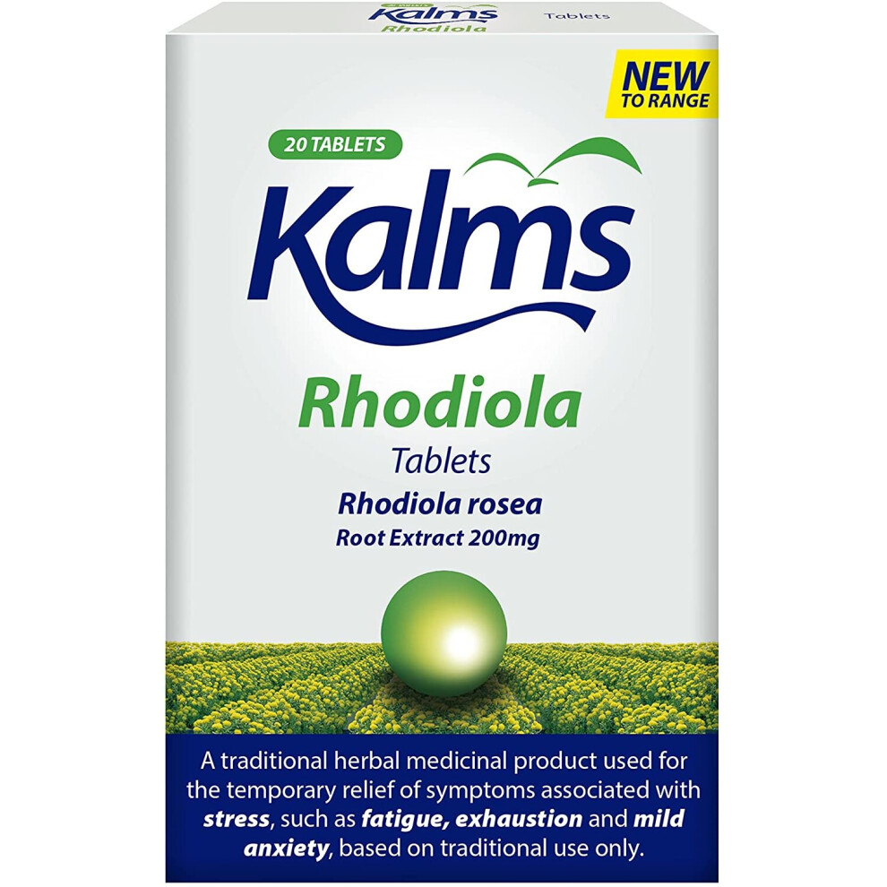 Kalms Rhodiola, 20 Tablets - Temporary Relief From Fatigue And Exhaustion Associated With Stress