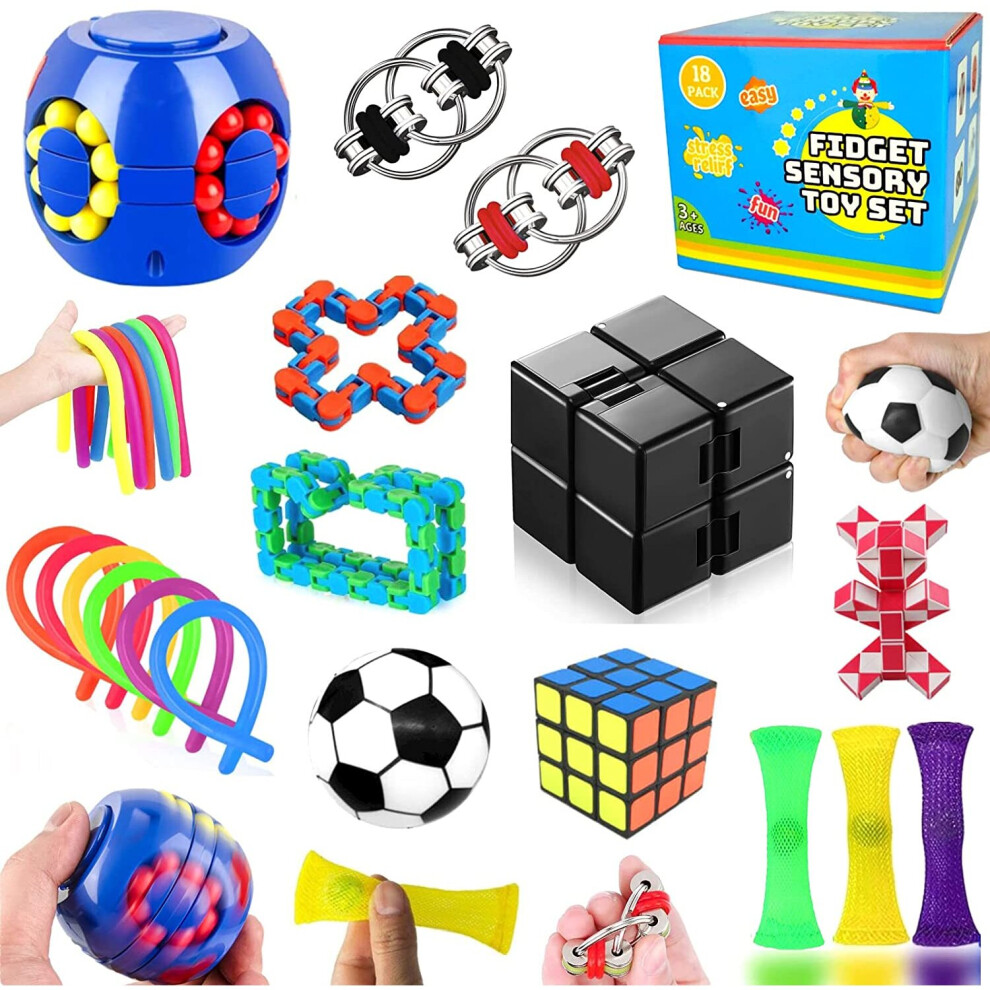 Paochocky 18 Pcs Fidget Toys Set, Sensory Toys for Autism ADHD