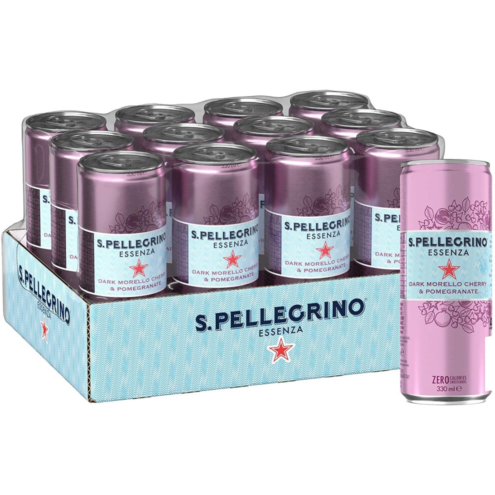 San Pellegrino Essenza Sparkling Cherry Water Can 12 X 330 Ml