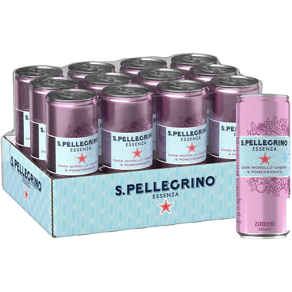 San Pellegrino Essenza Sparkling Cherry Water Can 12 x 330 ml