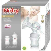 Nuby Breast Pump Natural Touch New Born Baby Softflex 2-N-1 Milk