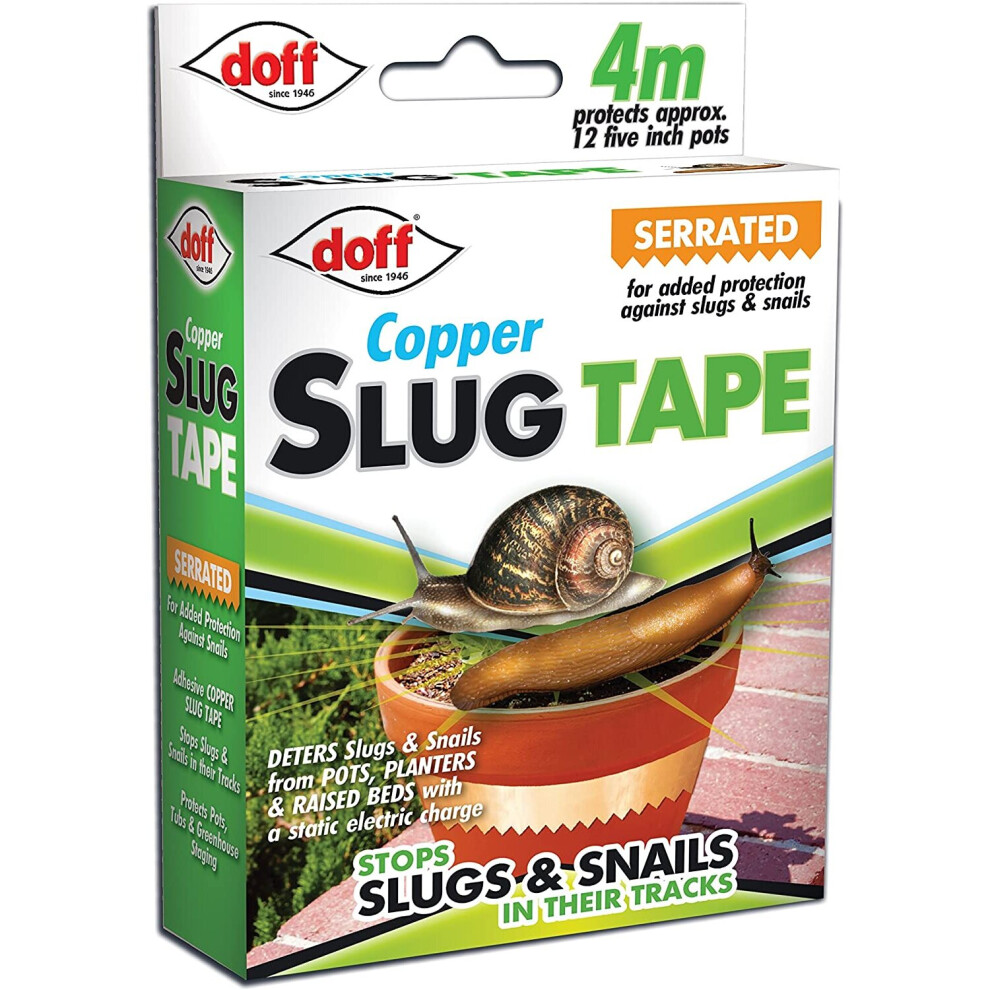 DOFF DOFAM004DS 4M Slug and Snail Adhesive Copper Tape - Multi-Colour