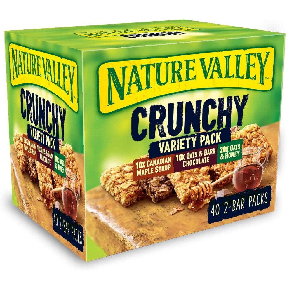 Nature Valley Crunchy Granola Bars Variety, Pack of 40 Bars