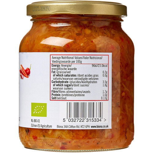 Biona Organic Kimchi 350g (Pack of 6) 1