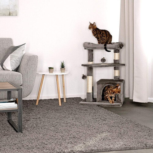 dibea KB00736 Cat Scratching Post Height 75 cm Dark Grey 2
